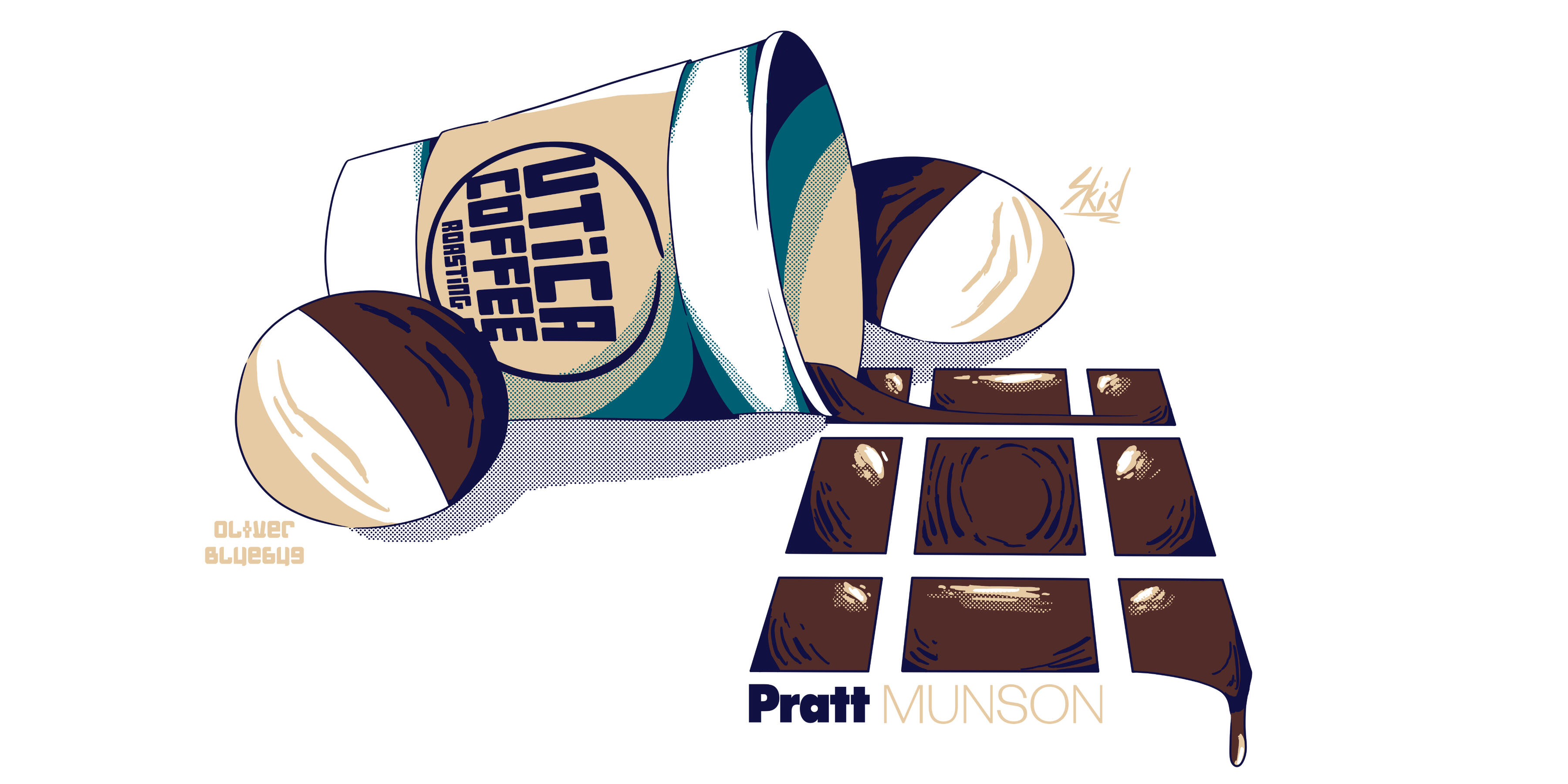Utica Coffee x Pratt Munson logo Utica Coffee x Pratt Munson logo